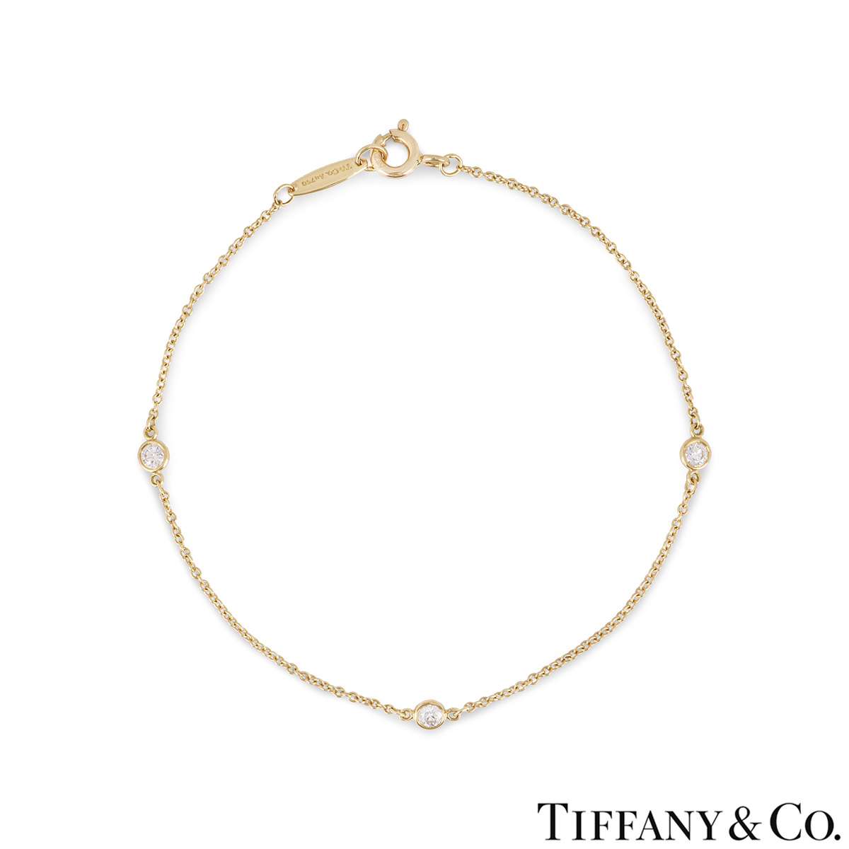 Tiffany & Co. Yellow Gold Diamond Elsa Peretti Bracelet | Rich Diamonds